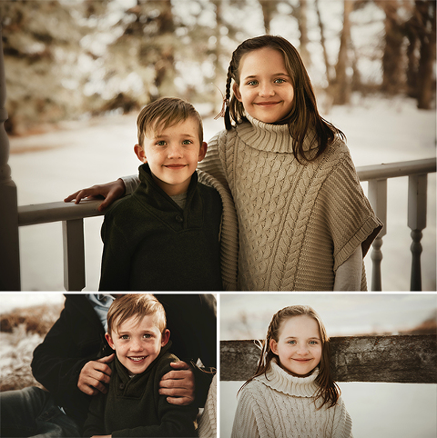 winter family photos, red deer family, warm family photos, photos on a farm, red deer photographer