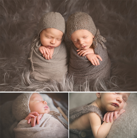 Twin newborn pictures, newborn photos, twins, natural, grey baby, brown newborn. earthy tones, red deer newborn photographer, potato sack, red deer newborn pictures