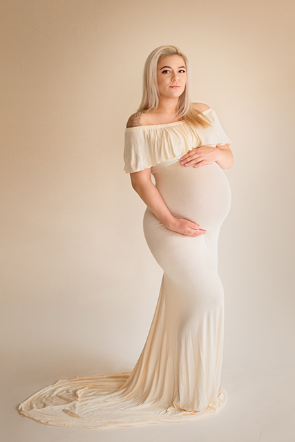 Twin maternity pictures, red deer newborn photographer, red deer maternity photographer, red deer photographer, cream dress, ivory dress, gown