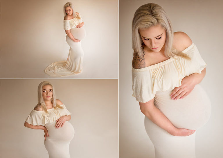 Twin maternity pictures, red deer newborn photographer, red deer maternity photographer, red deer photographer, cream dress, ivory dress, gown